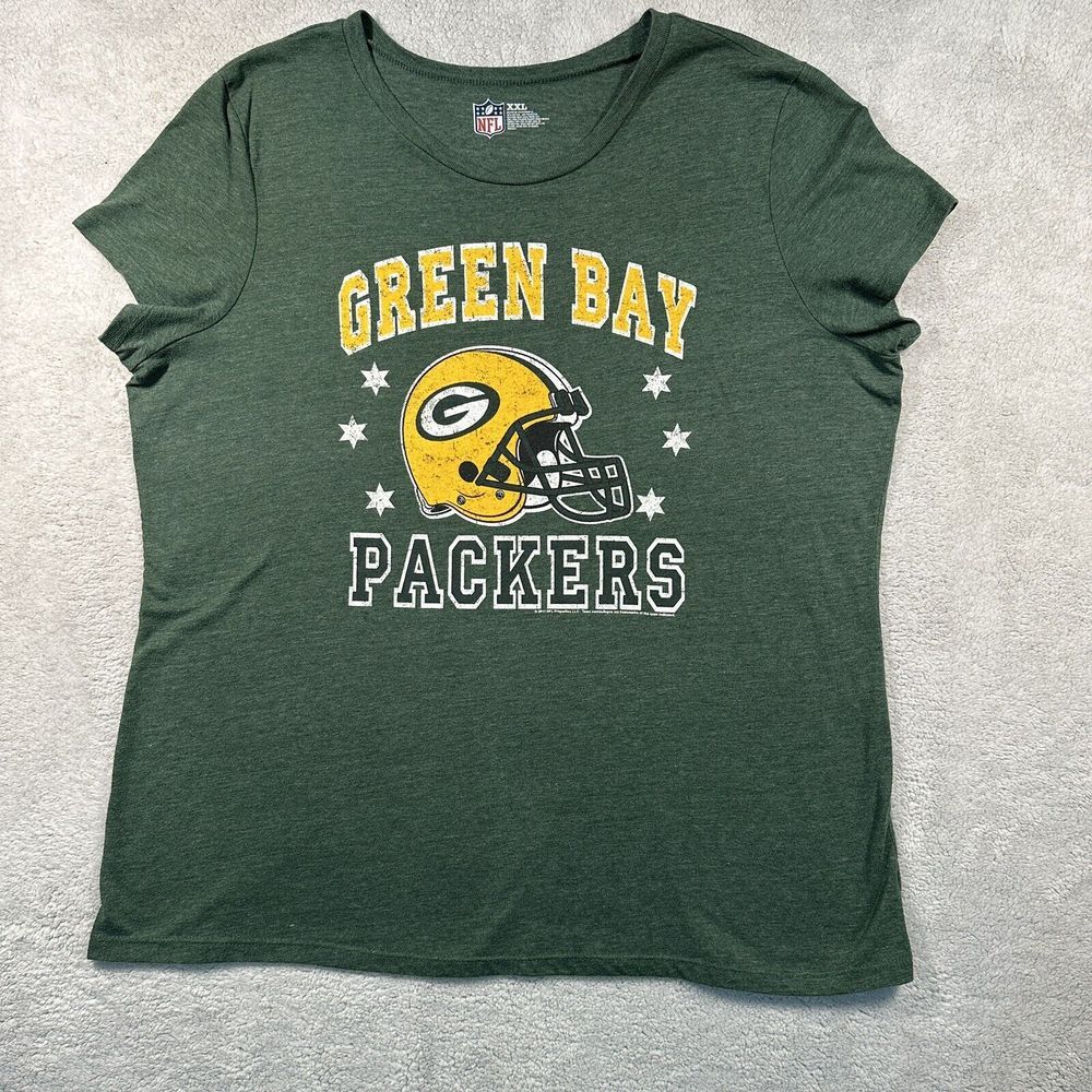 Green Bay Packers T-Shirt Womens XXL 2XL‎ NFL Football Shirt 2011